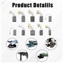 Lot de 40 balais de charbon de rechange pour outils électriques - 10 tailles - Pour outils électriques, forets à charbon, perceu