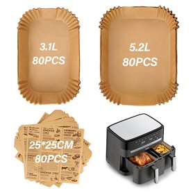 SdreMelo Papier Cuisson 240PCS Air Fryer Papier Cuisson Tefal/Moulinex 8.3L Air Fryer Dual 5.3L 3.1L Papier Air Fryer Tefal EY90 SdreMelo Papier Cuisson 240PCS Air Fryer Papier Cuisson Tefal/Moulinex 8.3L Air Fryer Dual 5.3L 3.1L Papier Air Fryer Tefal EY90