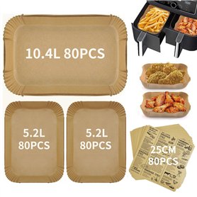 SdreMelo Papier Cuisson pour Ninja 10.4L Papier Cuisson Air Fryer 320 Pièces Cuisson Paper Liner Qualité Alimentaire 10.4L Dual  SdreMelo Papier Cuisson pour Ninja 10.4L Papier Cuisson Air Fryer 320 Pièces Cuisson Paper Liner Qualité Alimentaire 10.4L Dual