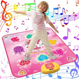 ZWOOS Tapis de Danse pour Enfants de 3 à 12+ Ans, Éclairé Tapis de Danse Fille, Danse de Tapis Musical Électronique Cadeau Fille ZWOOS Tapis de Danse pour Enfants de 3 à 12+ Ans