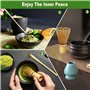 VMUTGA MA-01 Accessoire de Cérémonie du Matcha Japonais, Fouet Matcha en Bambou Naturel, Cuillère Traditionnelle, Cuillère à Thé