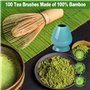 VMUTGA MA-01 Accessoire de Cérémonie du Matcha Japonais, Fouet Matcha en Bambou Naturel, Cuillère Traditionnelle, Cuillère à Thé