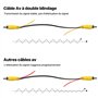 GREENAUTO Câble vidéo RCA double blindage amélioré de 6 m pour connecter un moniteur et une caméra de recul, rallonge AV avec pr