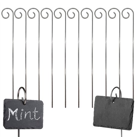ZAHD 10 pièces Étiquettes de Plantes en métal résistant aux intempéries étiquettes Potager Ardoise marque plante pour jardin Cad