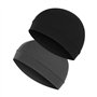 Amexo 2 Pièces Casquettes de Crâne Respirant l'humidité Course Casquette Noir et Gris Casquette de Cyclisme Été sous Casque Chap