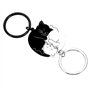 Wisebom Lot de 2 Porte-Clés Couple Chat Blanc Noir Porte-clés Assorti pour Couple Porte-clés Chat Mignon pour Couples Porte-clés