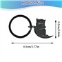 Wisebom Lot de 2 Porte-Clés Couple Chat Blanc Noir Porte-clés Assorti pour Couple Porte-clés Chat Mignon pour Couples Porte-clés