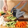 Coupe frites,Coupe Frite Professionnel,un coupe-légumes avec deux lames en acier inoxydable idéal pour couper des pommes de terr