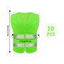 Hitopin Gilet de Sécurité, 10PCS Gilet de Sécurité Réfléchissant, Gilet Réfléchissant, Gilet De Sécurité Haute Visibilité, Gilet