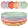 Lot de 6 assiette plastique reutilisable pour camping