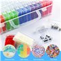 64 Grilles Diamond Painting Accessoires Boite de Rangement, Amovible en Plastique Broderie à Compartimen, 5D Diamant Outils de P