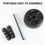Roue Abdominale - AB Roller - Appareils de Fitness pour Abdominaux - Roue Antidérapante pour Abdominaux - Tapis pour Genoux - Fi