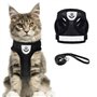 Ensemble harnais et laisse pour chat - Ensemble harnais et laisse pour chien - Anti-fugue - Réglable/léger/doux - Pour promener