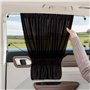 2 pièces Tissu Pare-Soleil pour bébé Pare-Soleil pour fenêtres de Voiture pour Enfants équipé de 4 ventouses 65 * 50cm Noir Semi