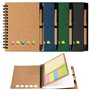 UZSUZZ Cahier à Spirales Bloc-notes D'affaires Carnet Lot de 4 Carnets à Spirales avec Stylo et Notes Autocollantes Pocket Busin