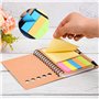 UZSUZZ Cahier à Spirales Bloc-notes D'affaires Carnet Lot de 4 Carnets à Spirales avec Stylo et Notes Autocollantes Pocket Busin