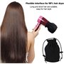 POFET Sèche-Cheveux Chaussette, Professionnel Coiffure Pliable Toile Noir Universel Réglable Sèche-Cheveux Chaussette Diffuseur,