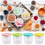 SUNOYA 4 Pièces Récipients À Glace, Bacs À Creami Glacée, Pour La Sorbetière Ninja Creami, Machine À Crème Glacée Avec Bacs Acce