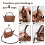 Bandoulière en Cuir pour Mini Sacs, Remplacement en Cuir Véritable sans Perforation pour Le Mini Bag, Petit Sac a Main Femme,Mar