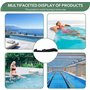 BORDEAG Kit De Fixation pour Bâche Solaire De Piscine, 8 Sangles en Nylon, 8 Plaques De Cordon, 8 Boucles, Sangles De Serrage De