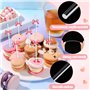 DOUSELLA 120 Pièces Bâtonnets de Sucettes en Acrylique Bâtonnets de Sucettes Transparentes Baton Acrylique Cake Topper Bâton Pop
