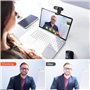 Vinmooog Webcam pc Webcam Streaming Camera pc,Web cam webcams et equipement voip Webcam 1080p avec Microphone USB Plug and Play
