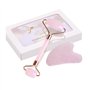 Lamkrtlp Rouleau de Quartz Rose et Gua Sha