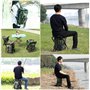 Zology Paniers Sièges Pliant Camping Chaise Tabouret Sac à Dos avec Refroidisseur Isolé Sac de Pique-Nique Camouflage Portable R