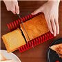 QZUKOY Trancheuse à pain pliable pour toast et gâteaux - Coupe uniforme pour pain fait maison