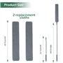 Plumeau Telescopique Plumeau Poussiere Telescopique Plumeau Lavable Microfibre Parfait avec PoignéE en Acier Inoxydable pour Pla