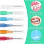 NVIYAM 24 Pcs Brossettes Interdentaire Cure-Dents Interdental Brush Brosse Dentaire Portable Avec Couvercle Dentaire Brosse d'Hy