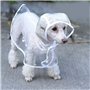 Bireegoo 1 manteau de pluie imperméable en plastique transparent pour chien de petite et moyenne taille (L)