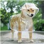 Bireegoo 1 manteau de pluie imperméable en plastique transparent pour chien de petite et moyenne taille (L)