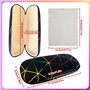 Xpieoyrm Lunettes 3 pièces avec Chiffon à Lunettes, Étui à lunettes portable personnalisé, Étui Rigide à Lunettes de Soleil en C