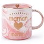 OGEEON Idee Cadeau Noel Original Mug Cadeau Anniversaire Femme Personnalisé Meilleure Maman du Monde Tasse Femme Noel