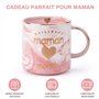 OGEEON Idee Cadeau Noel Original Mug Cadeau Anniversaire Femme Personnalisé Meilleure Maman du Monde Tasse Femme Noel