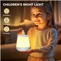 Diboniur Lampe de Chevet Enfant Tactile Veilleuse LED, Rechargeable Veilleuse Bébé Maternité avec 13 Couleurs, Veilleuse Adulte 