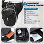 ISEYOU Sacoche de Jambe Moto, Sac de Jambe avec Poche Extensible, Multifontion Moto Drop Leg Bag avec Sangle de Jambe Amovible p