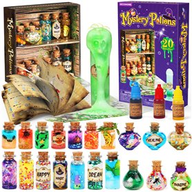 DECOHOME Set de Potion Mystère Vintage pour Enfants, mélange 20 bouteilles de Potion Magique, Jouets Artisanaux pour Garçons et  DECOHOME Set de Potion Mystère Vintage pour Enfants