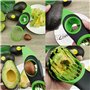 Coupe-avocat 3 en 1 - Coupe-fruits - Séparateur en plastique - Couteau de cuisine - Outils de légumes
