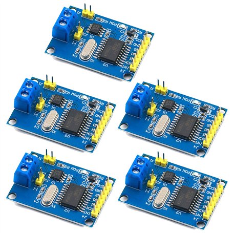 GERUI Lot de 5 modules de bus CAN MCP2515 - Protocole SPI pour Arduino SCM 51 MCU ARM - Avec carte de développement TJA1050 DC 5