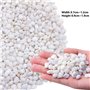 KAIAIWLUO Mini Pierre Blanches,500g Pierres Décoratives Petit Gravier Gravier Galets Pierres Petits Poli Pierres de Blanc pour A