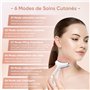Appareil Massage Anti Rides Visage: 6 modes 7 LED Masseur Facial Double Menton Lifting Électrique 4 niveaux d'intensité - 42°C A