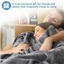 WEGREAT Couverture de voyage ultra légère et chaude - 127 x 152 cm - Coussin 2 en 1 - Couverture d'avion ultra légère - Pliable 