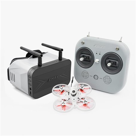 EMAX Tinyhawk 3 Plus Drone RTF Kit Ready To Fly FPV Analogique Drone Mini Racing Quadricoptère avec Lunettes et E8 Émetteur pour