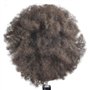 Tête d'entraînement afro de 25,4 cm - Cheveux 100% humains - Tête de mannequin pour coiffure - Pince incluse