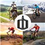 Fousenuk 1 Paire Pedale Velo Noir, Pédales VTT Étanches, Pédale de Vélo Antidérapant, Pedales avec Bandes Réfléchissantes, Pédal
