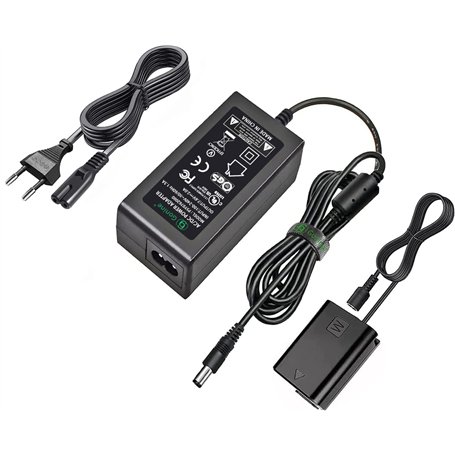 Gonine AC-PW20 Adaptateur Secteur NP-FW50 Kit de Batterie factice pour Sony Alpha ZV-E10 A7 A7R A7S A7II A7RII A7SII A6500 A6400