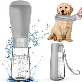 MTINRNI 550ML Bouteille d'eau pour Chien Chat,150°Pliable Gourde Chien,Distributeur d'eau Portable étanche,BPA-Free,Convient pou MTINRNI 550ML Bouteille d'eau pour Chien Chat