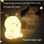 Diboniur Veilleuse Enfant Rechargeable Veilleuse Bébé Lampe, 7 Couleurs LED Veilleuse Filles, Silicone Lampe de Chevet Tactile p